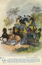 In Dickens Land - Martin Chuzzlewit Postkarte, ca. 1907